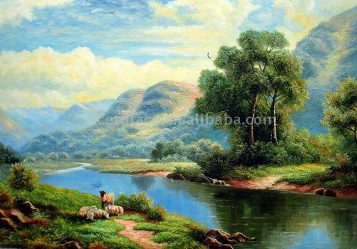  Scenery Oil Painting (Décor peinture à l`huile)