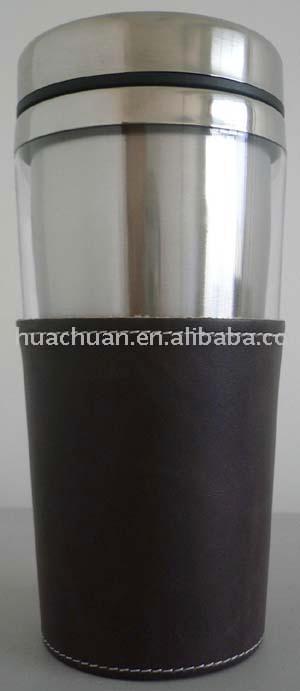  Car Mug with PU Leather Coating (Car Tasse avec revêtement PU Leather)