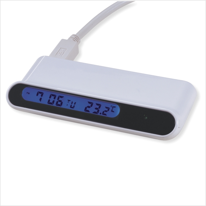  USB HUB with LCD Clock (HUB USB avec écran LCD Horloge)