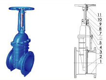  Resilient Seated Rising Stem Gate Valve
