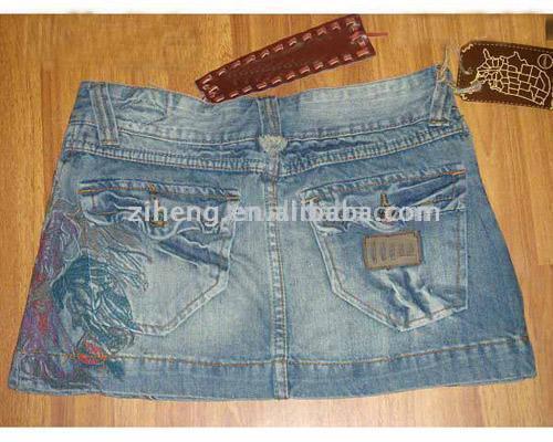  Red Monkey Jean Skirt (Red Monkey Jean Jupe)