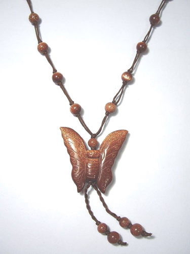 Gold Sand Stone Necklace (Gold Sand Stone Necklace)