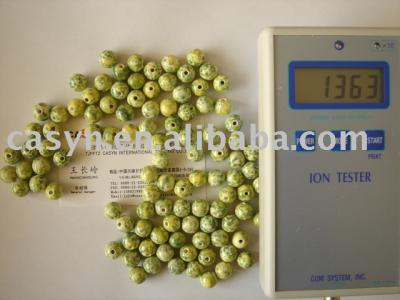 Negative ion ceramic beads