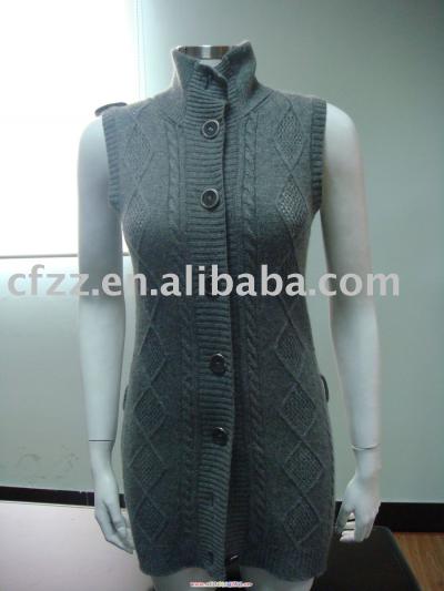 LADIES` KNITTED CARDIGAN DRESS (LADIES` KNITTED CARDIGAN DRESS)