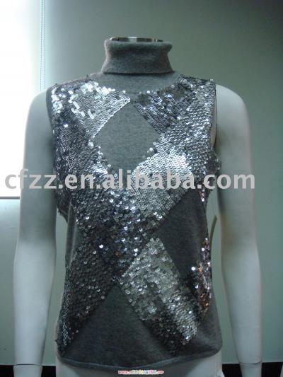 LADIES` KNITTED PULLOVER