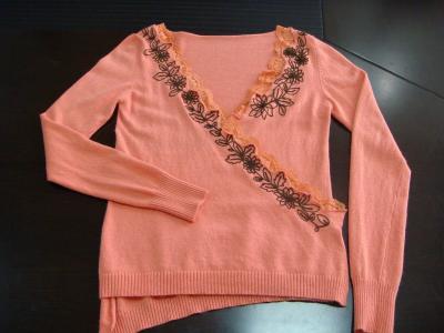 LADIES` KNITTED CARDIGAN