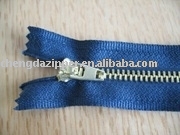 brass metal zipper with semi auto lock slider (латунь металлическая молния с полуприцепом ползунок блокировка Auto)