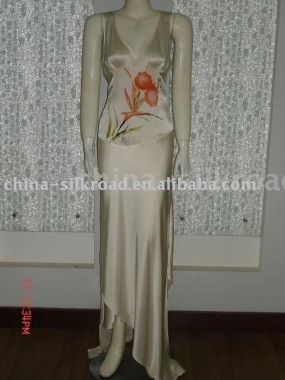 silk hand painted dress