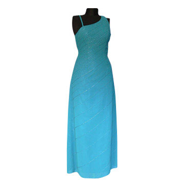 100% Polyester Beaded Evening Dress (100% полиэстер бисера Вечернее платье)