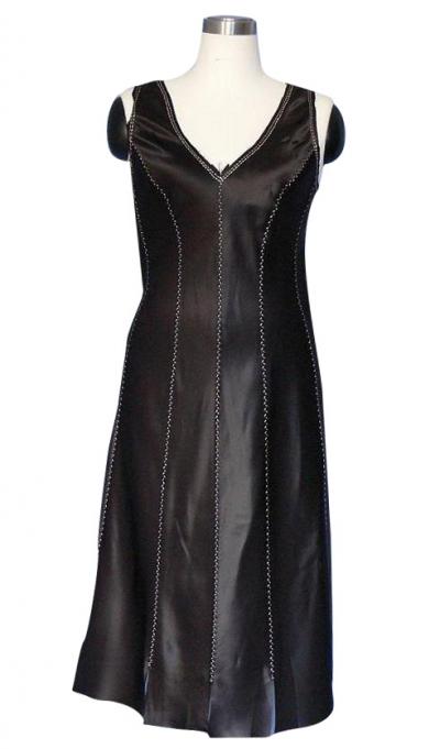 Pure Silk Hand-Embroidered Dress (Pure soie brodées à la main Robe)