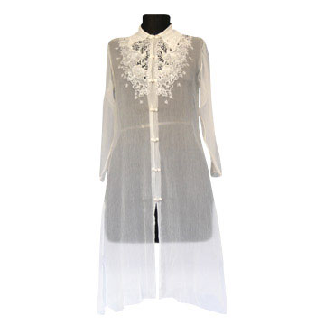 100% Silk Hand-Embroidered Blouse (100% шелк ручной вышивкой блузки)