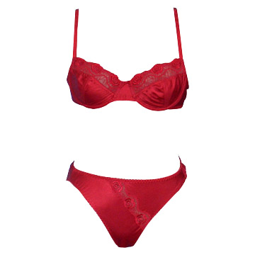 100% Silk Bra and Brief Set (100% шелк бюстгальтера и краткий набор)
