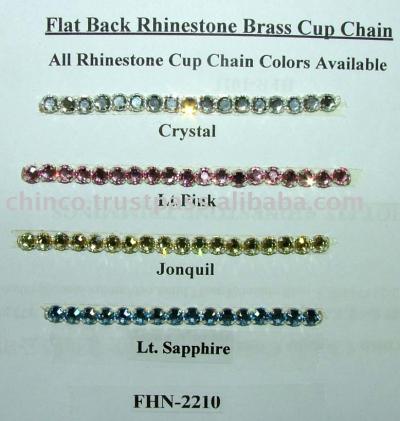 Extra Rose (Flatback) Rhinestone Chain (Extra Rose (Flatback) Strass Kette)