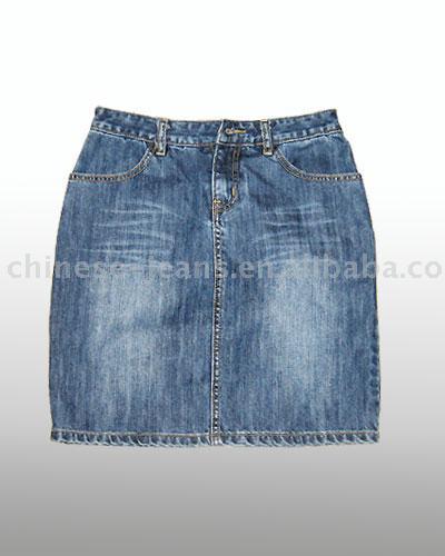 Women Jean skirt (Frau Jean Rock)