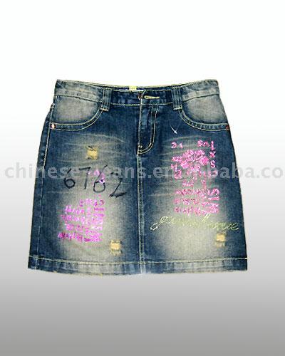 Women Jeans Skirt (Женщины Джинсовая юбка)
