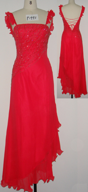Lady`s red evening dress P1991