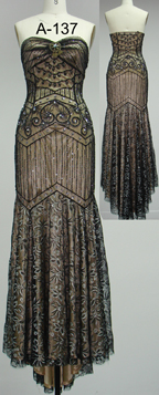 evening dress A-137 black. (evening dress A-137 black.)