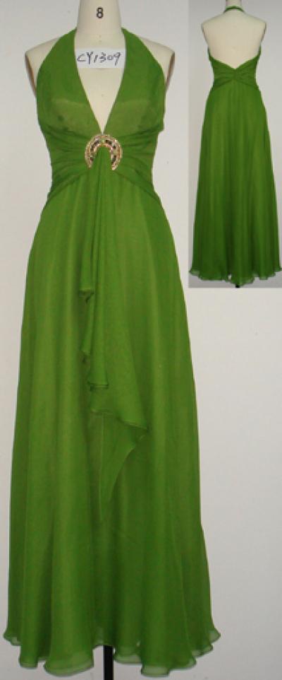 evening gown CY1309 green (Abendkleid CY1309 grün)