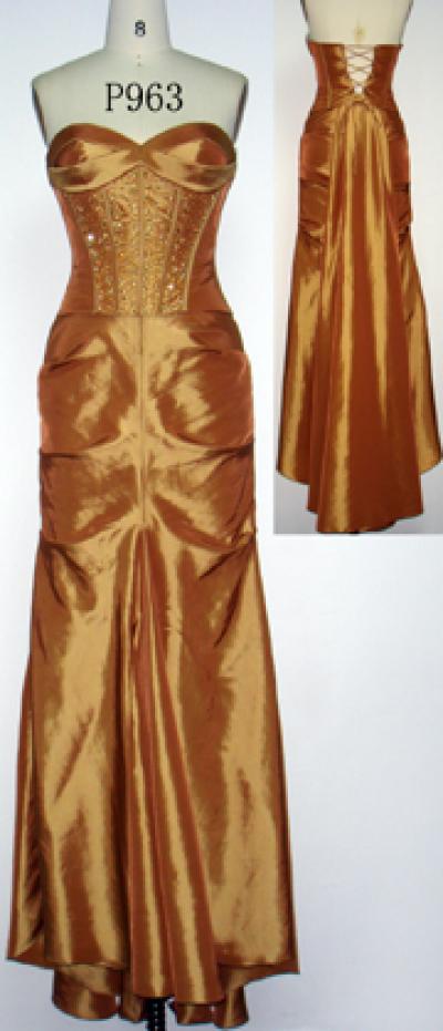 P963 gold Dress