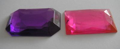 Acryl Strass - Rechteck mit Loch (Acryl Strass - Rechteck mit Loch)