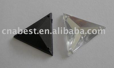 Acrylic Rhinestone - 24mm triangle with 3 holes (Acryl Strass - 24mm Dreieck mit 3 Bohrungen)