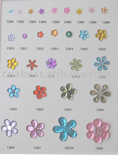 Acrylic Rhinestone - flower shape (Acrylique Strass - forme de la fleur)