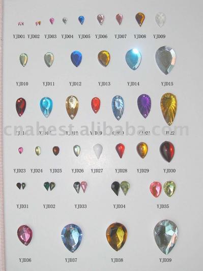 Acrylic Rhinestone - water drop shape (Акриловые Rhinestone - форма капли воды)