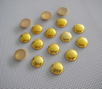 Brass Nailhead / Hot Fix Copper Studs - 10mm gold color (Brass Nailhead / Hot Fix Kupfer Ohrstecker - 10mm Farbe gold)