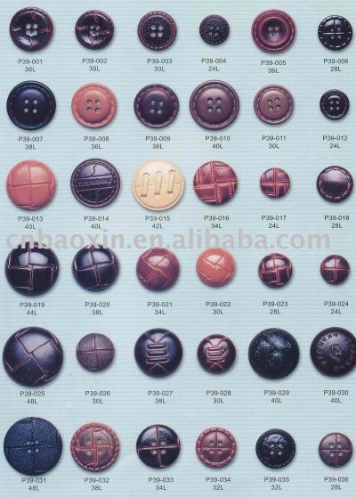 Imitation Leather Button (Kunstleder Button)