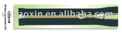#5 Nylon zipper gold teeth (# 5 glissière en nylon dents en or)