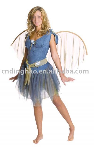 Adult blue foliage fairy costume (Adult blue foliage fairy costume)