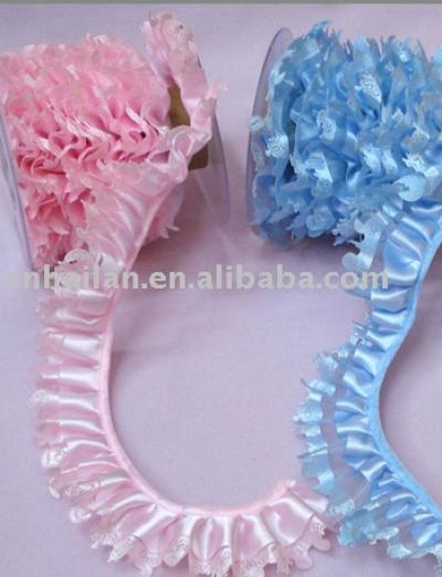 kinds of gauffer ribbons/laces for apparels or decoration