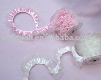 kinds of gauffer ribbons/laces for apparels or decoration