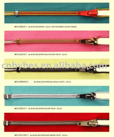 No.3 Nylon Zipper C/E All Regular Puller Plastic Top/Bottom Stop (  3 Nylon Zipper C / E всех регулярных Puller Пластиковые Top / Bottom Остановка)