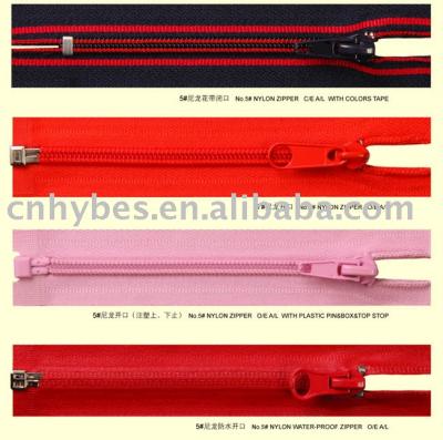 nylon zipper (нейлоновые молнии)