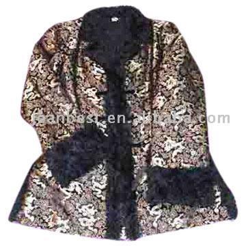 Ladies` Padded Jacket with Fur Trim and Chinese Style (Ladies` Padded Jacket with Fur Trim and Chinese Style)