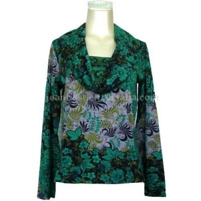 Ladies` Long-Sleeve Cowl Neck Garment (Ladies` Long-Sleeve Cowl Neck Garment)