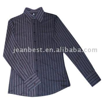 Men`s Striped Long Sleeve Shirt (Men`s Striped Long Sleeve Shirt)