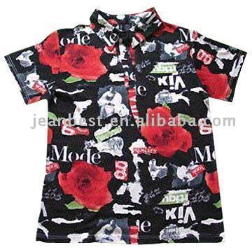 Ladies` Printed Short-Sleeve Polo Shirt (Ladies` Printed Short-Sleeve Polo Shirt)