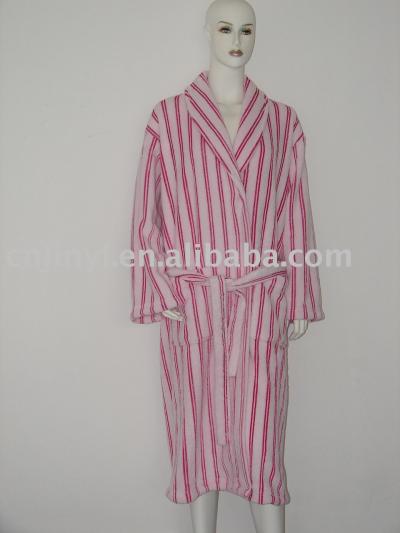 Print Coral Fleece Bathrobe (Print Coral Fleece Bathrobe)