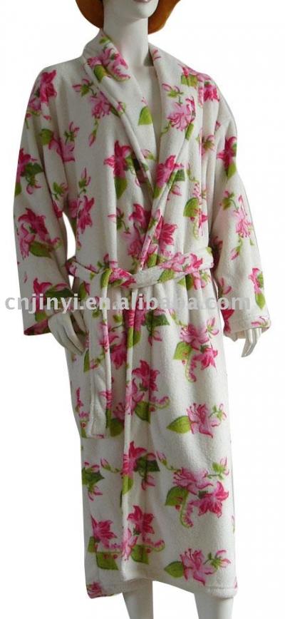 Ladies` Printed Bathrobe (Ladies` Printed Bathrobe)