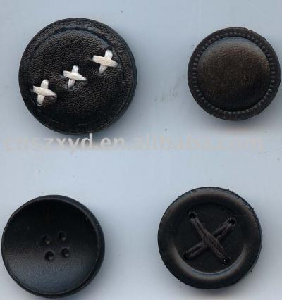 leather button