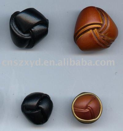 leather button