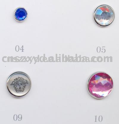 Jeans button with stone