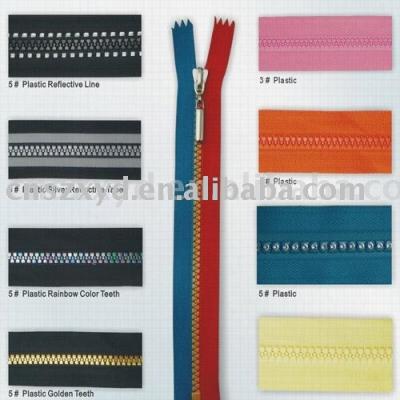 plastic zipper (пластиковые молнии)