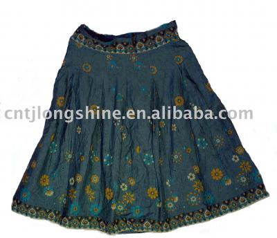 ladies cotton printed skirts