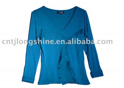 Ladies` Viscose V-Neck T-Shirts (Ladies` Viscose V-Neck T-Shirts)