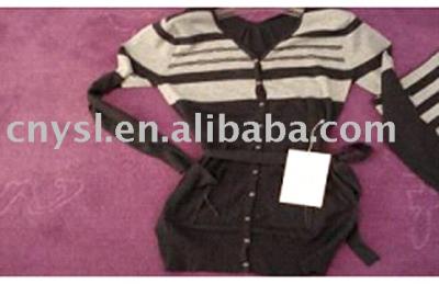 EXS-1685 / Ladies` striped cardigan (EXS-1685 / Dames `cardigan rayé)