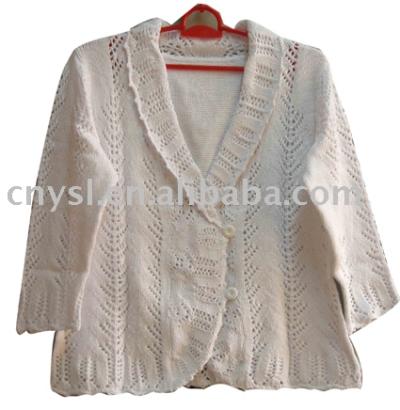 Ladies` hand-knitted large size cardigan (Ladies` hand-knitted large size cardigan)