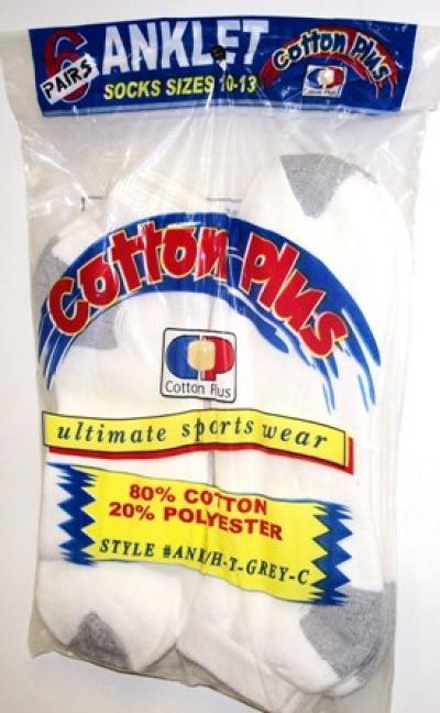 Cotton Plus-Cotton Anklet Socks (Cotton Plus-Cotton Anklet Chaussettes)